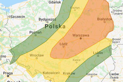 Prognoza burzowa na 11.05.2020 i noc 11/12.05.2020