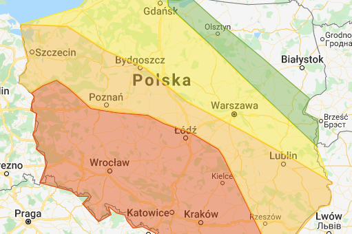 Prognoza burzowa na 25.06.2020 i noc z 25/26.06.2020