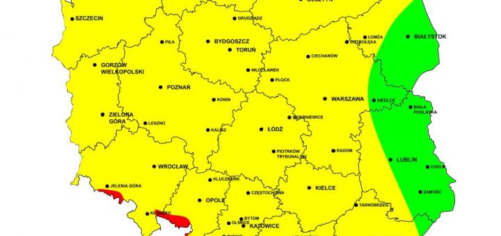 Prognozowane silne porywy wiatru w czwartek 11.03.2021