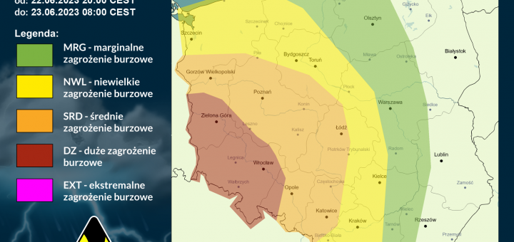 Prognoza burzowa na noc z 22/23.06.2023