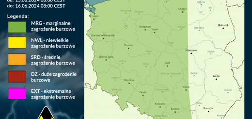 Prognoza burzowa na 15.06.2024 i noc z 15/16.06.2024