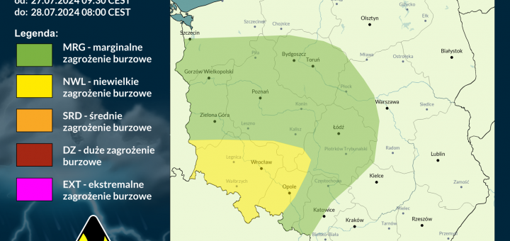 Prognoza burzowa na 27.07.2024 i noc z 27/28.07.2024