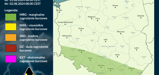 Prognoza burzowa na 1.08.2024 i noc z 1/2.08.2024