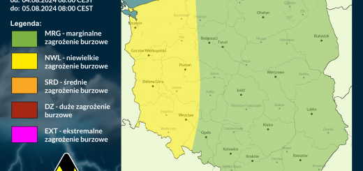 Prognoza burzowa na 4.08.2024 i noc z 4/5.08.2024