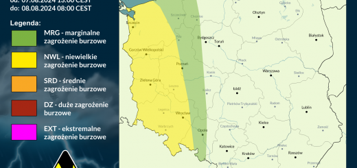 Prognoza burzowa na 7.08.2024 i noc z 7/8.08.2024 [AKTUALIZACJA]