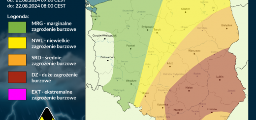 Prognoza burzowa na 21.08.2024 i noc z 21/22.08.2024 [AKTUALIZACJA]