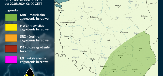 Prognoza burzowa na 26.08.2024 i noc z 26/27.08.2024