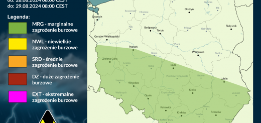 Prognoza burzowa na 28.08.2024 i noc z 28/29.08.2024