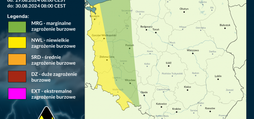 Prognoza burzowa na 29.08.2024 i noc z 29/30.08.2024