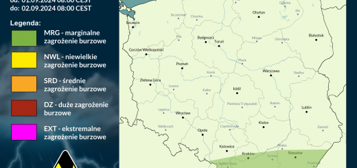 Prognoza burzowa na 1.09.2024 i noc z 1/2.09.2024