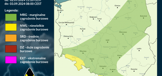 Prognoza burzowa na 2.09.2024 i noc z 2/3.09.2024 [AKTUALIZACJA]