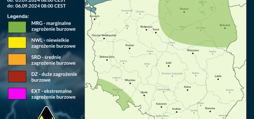 Prognoza burzowa na 5.09.2024 i noc z 5/6.09.2024