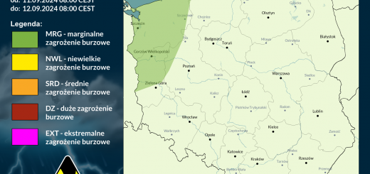 Prognoza burzowa na 11.09.2024 i noc z 11/12.09.2024