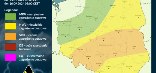 Prognoza burzowa na 15.09.2024 i noc z 15/16.09.2024