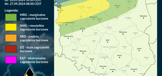 Prognoza burzowa na 26.09.2024 i noc z 26/27.09.2024