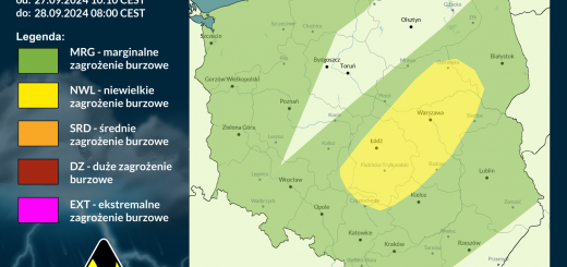 Prognoza burzowa na 27.09.2024 i noc z 27/28.09.2024 [AKTUALIZACJA]