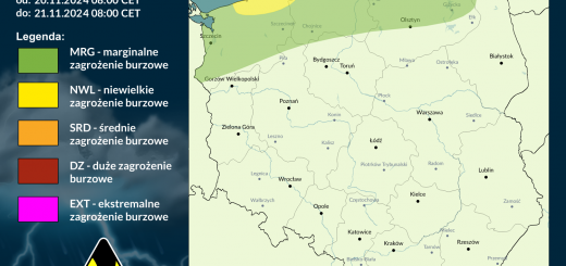 Prognoza burzowa na 20.11.2024 i noc z 20/21.11.2024