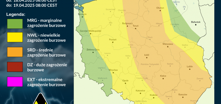 Prognoza burzowa na 18.04.2025 i noc z 18/19.04.2025 [AKTUALIZACJA]
