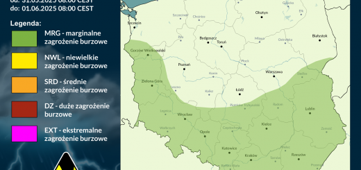 Prognoza burzowa na 31.05.2025 i noc z 31.05/1.06.2025