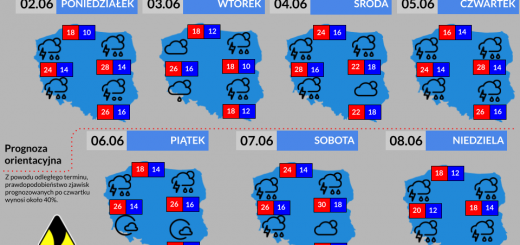 Prognoza tygodniowa od 2.06.2025 do 8.06.2025