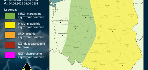 Prognoza burzowa na 3.06.2025 i noc z 3/4.06.2025 [AKTUALIZACJA]