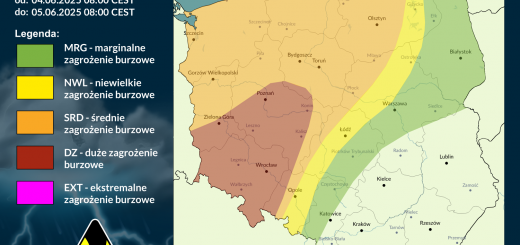 Prognoza burzowa na 4.06.2025 i noc z 4/5.06.2025 [AKTUALIZACJA]