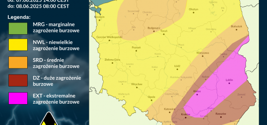 Prognoza burzowa na 7.06.2025 i noc z 7/8.06.2025 [AKTUALIZACJA]