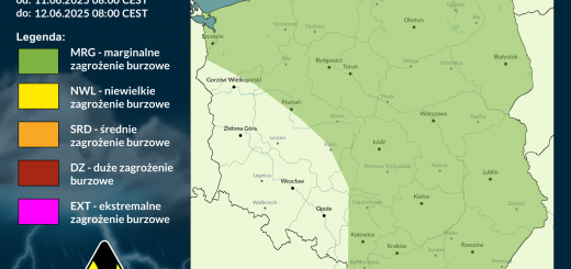 Prognoza burzowa na 11.06.2025 i noc z 11/12.06.2025