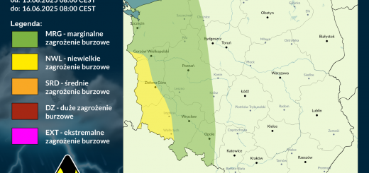 Prognoza burzowa na 15.06.2025 i noc z 15/16.06.2025