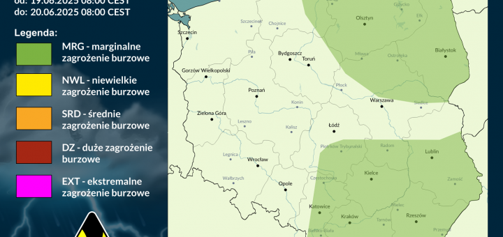 Prognoza burzowa na 19.06.2025 i noc z 19/20.06.2025