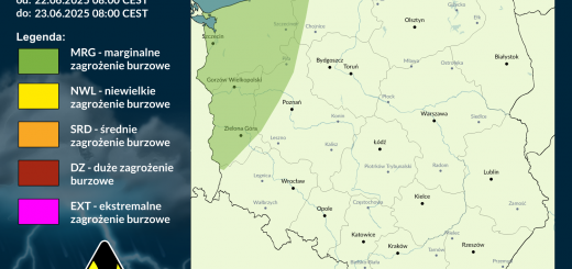 Prognoza burzowa na 22.06.2025 i noc z 22/23.06.2025
