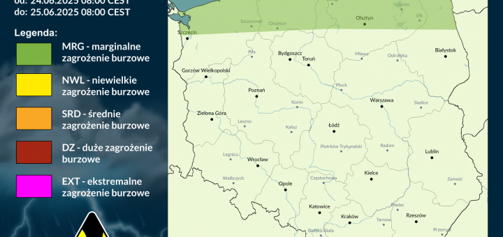 Prognoza burzowa na 24.06.2025 i noc z 24/25.06.2025