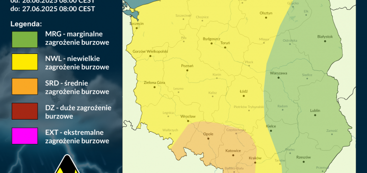 Prognoza burzowa na 26.06.2025 i noc z 26/27.06.2025