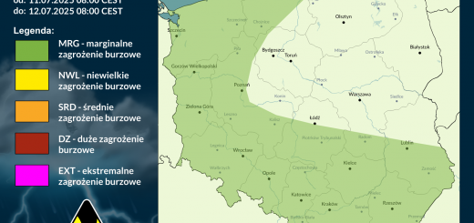Prognoza burzowa na 11.07.2025 i noc z 11/12.07.2025