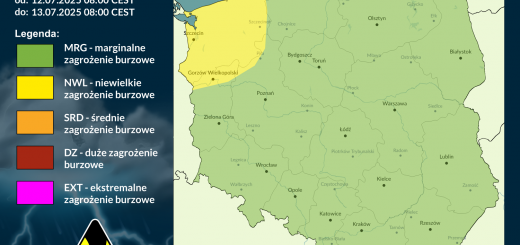 Prognoza burzowa na 12.07.2025 i noc z 12/13.07.2025