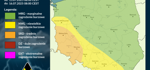 Prognoza burzowa na 15.07.2025 i noc z 15/16.07.2025