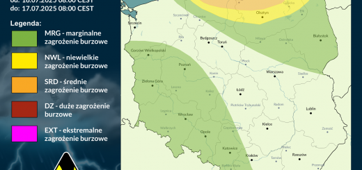 Prognoza burzowa na 16.07.2025 i noc z 16/17.07.2025 [AKTUALIZACJA]