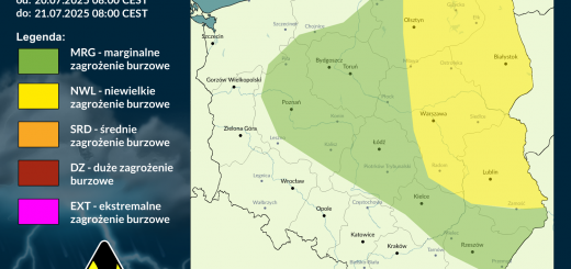 Prognoza burzowa na 20.07.2025 i noc z 20/21.07.2025