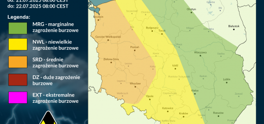 Prognoza burzowa na 21.07.2025 i noc z 21/22.07.2025