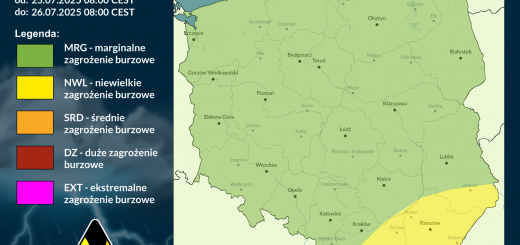 Prognoza burzowa na 25.07.2025 i noc z 25/26.07.2025