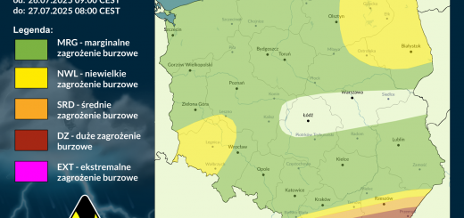 Prognoza burzowa na 26.07.2025 i noc z 26/27.07.2025 [AKTUALIZACJA]