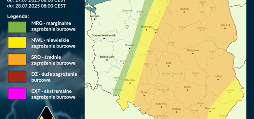 Prognoza burzowa na 27.07.2025 i noc z 27/28.07.2025