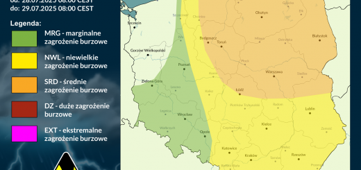 Prognoza burzowa na 28.07.2025 i noc z 28/29.07.2025