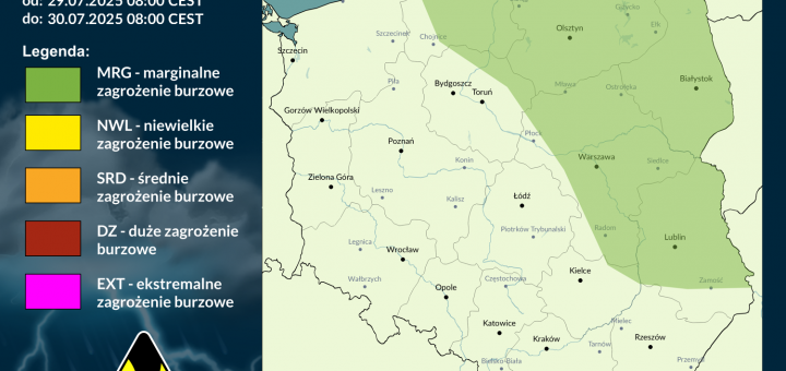 Prognoza burzowa na 29.07.2025 i noc z 29/30.07.2025