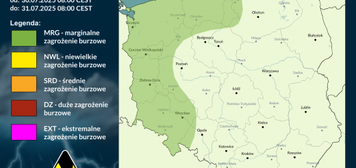 Prognoza burzowa na 30.07.2025 i noc z 30/31.07.2025