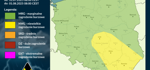 Prognoza burzowa na 31.07.2025 i noc z 31.07/1.08.2025