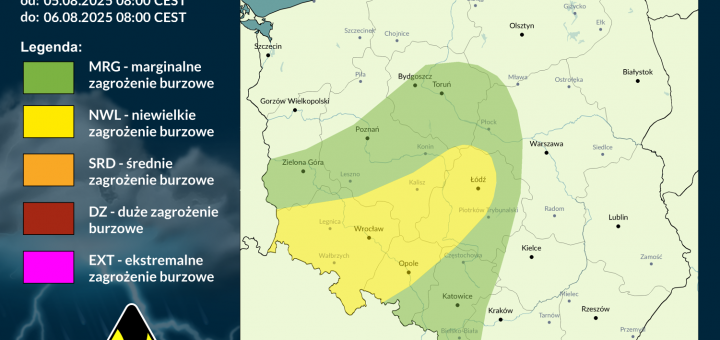Prognoza burzowa na 5.08.2025 i noc z 5/6.08.2025 [AKTUALIZACJA]