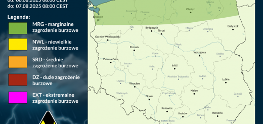 Prognoza burzowa na 6.08.2025 i noc z 6/7.08.2025