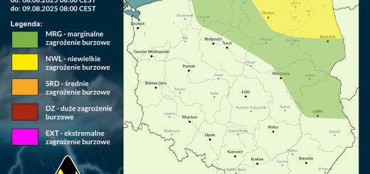 Prognoza burzowa na 8.08.2025 i noc z 8/9.08.2025