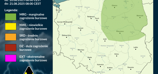 Prognoza burzowa na 20.08.2025 i noc z 20/21.08.2025